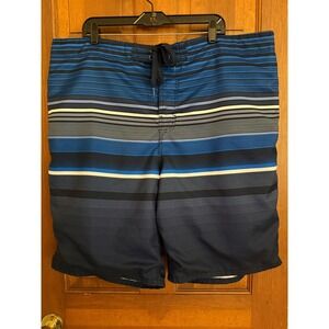 Op Swim Trunks Mens 2XL(44-46) Blue Mesh-Lined Board Shorts Swimwear Resortwear